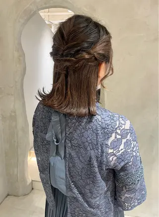 ヘアアレンジ effect横浜所属・切りっぱなしボブ/ 艶カラー/綾莉のヘアスタイル