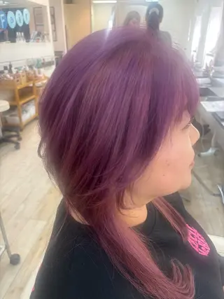 ロング カラー ルプラボウ 石黒よう子のヘアスタイル