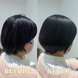 ショート YASU🍎CUT 赤系カラー/ヘアケアのヘアスタイル