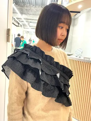 ショート くどうももか 浦和　ショート　ボブのヘアスタイル