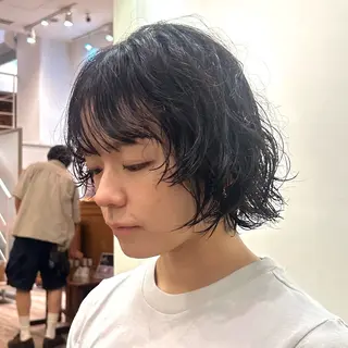 ミディアム カラー パーマ 🌿ボブ パーマ高橋啓太🌿のヘアスタイル