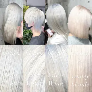 ミディアム カラー mimiiy梅田 中崎町ハイトーンのヘアスタイル