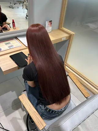 カラー 暖色カラー/アレンジ /束間まつげ🌼のヘアスタイル