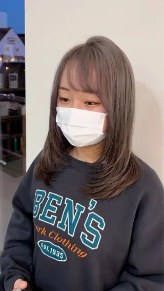 セミロング 韓国🇰🇷ボブ✂︎ レイヤー✂︎三吉明人のヘアスタイル