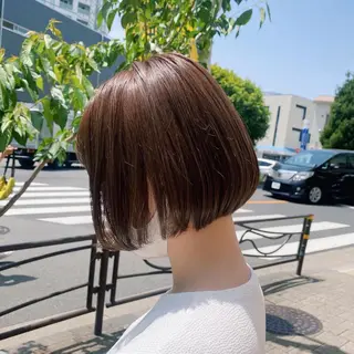 ミディアム ボブ顔周り 韓国遠藤小雪のヘアスタイル