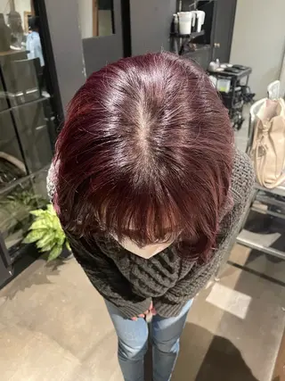 ミディアム カラー ハナ🌼 梅田/ボブ/パーマのヘアスタイル