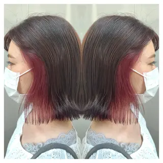 ミディアム カラー 村山 茉衣のヘアスタイル