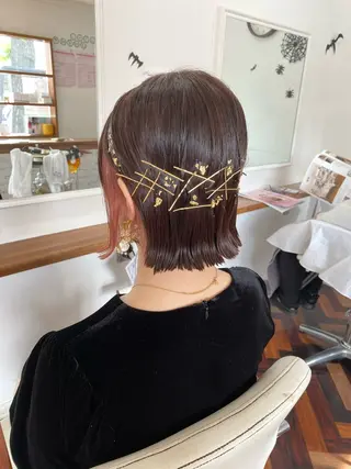 ショート ヘアアレンジ Kazaoka Saraのヘアスタイル