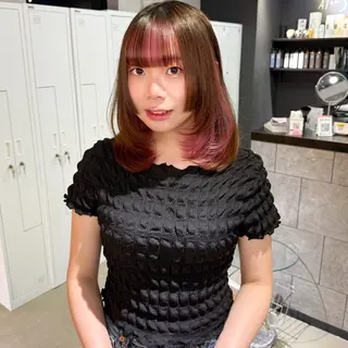 ミディアム カラー 🎀ミルクティー/暖 色×レイヤー/マリアのヘアスタイル