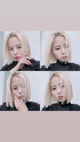 ミディアム 💜ハイトーン💛 マジカルかいちゃんのヘアスタイル