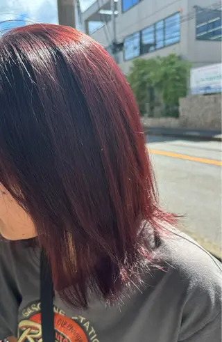 ミディアム カラー 坂田 優子のヘアスタイル