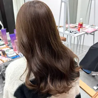 ロング カラー ヘアアレンジ ブリーチなしカラー /ベージュ/安形翔のヘアスタイル