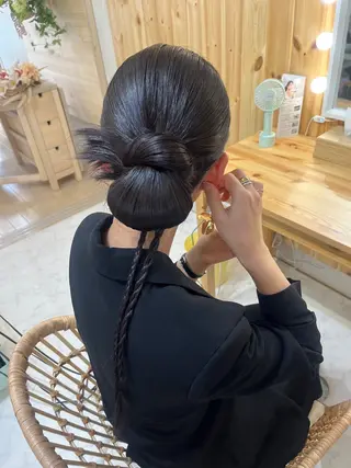 ロング ヘアアレンジ ヘアセットサロン /上坪愛美のヘアスタイル