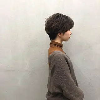 ショート カラー ボブ/ショート/ 白髪染め/メンズ葛西のヘアスタイル