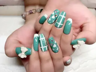 ロング カラー ネイル ネイルフィーズ方明宏 方明宏のネイルデザイン