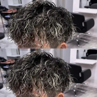 ショート メンズ メンズパーマ/艶 モテカラー/福井悟朗のヘアスタイル