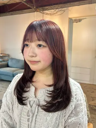ロング カラー ブリーチ/透明感カラ ー/Shori/店長のヘアスタイル