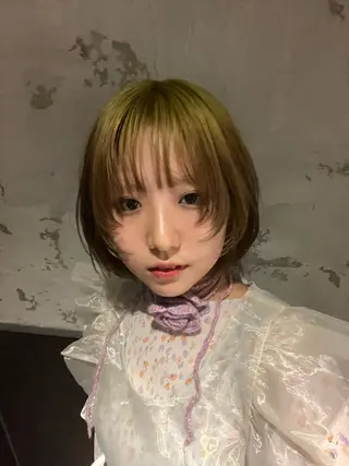 ミディアム カラー 田中 里奈のヘアスタイル