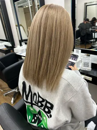 ミディアム カラー 下妻 カラーエクステ難波のヘアスタイル