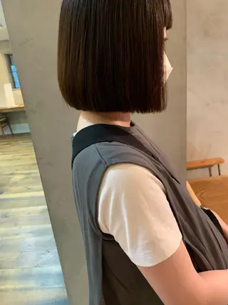 ミディアム レイヤー/韓国ヘア 杉浦結梨のヘアスタイル