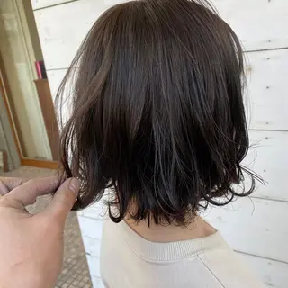 ミディアム 尾崎 優也のヘアスタイル