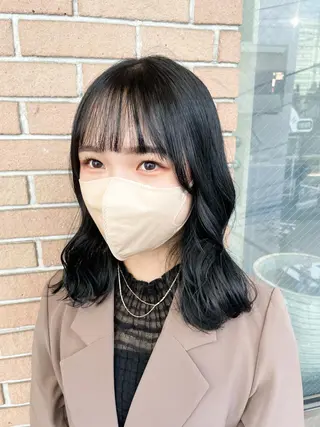 ミディアム カラー ボブヘアカット Rikapi❤️のヘアスタイル