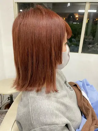 ショート カラー レイヤーウルフ エクステ磯部のヘアスタイル