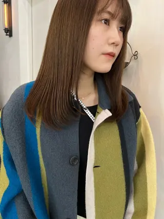 セミロング belle   表参道　terrace所属・抜きっぱなしブロンド /ハイトーン/カナタのヘアスタイル