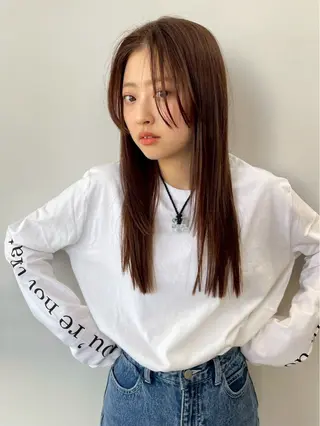 カラー miku/天神 艶カラーのヘアスタイル