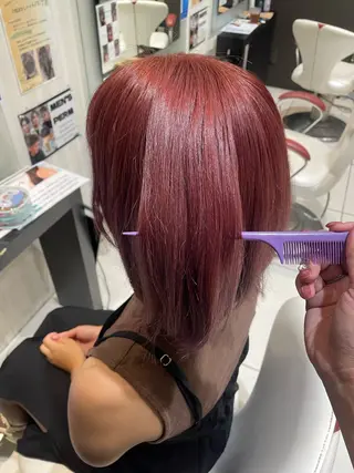 ミディアム カラー 💞暖色カラー 💞risaのヘアスタイル