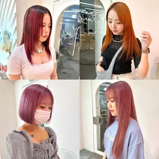 カラー 莉乃/縮毛矯正/髪質 改善/艶カラーのヘアスタイル