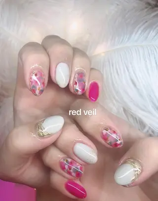 ミディアム ネイル 長さ出し専門 nynaのネイルデザイン