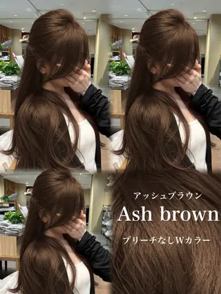 ロング カラー くすみミルクティー/ ブラウン🪡TOWAのヘアスタイル