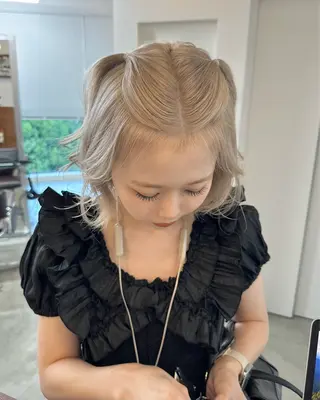 ミディアム カラー ブリーチ/ハイトーン ダブルカラー/川上のヘアスタイル