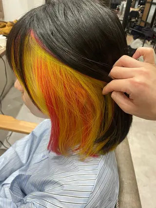 ミディアム 花見 亜沙美のヘアスタイル