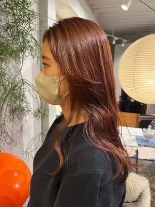 ロング カラー 和泉市フルール 古賀　薫のヘアスタイル