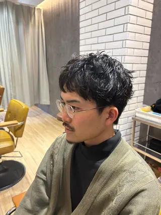 パーマ メンズ メンズカット/センタ ーパート /マミヤのヘアスタイル