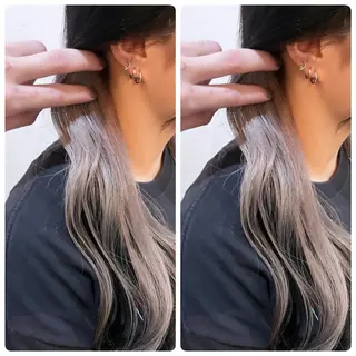 セミロング 飯星慧斗 /ブリーチ、縮毛矯正のヘアスタイル