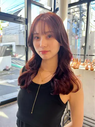 セミロング カラー 似合わせ特化/レイヤ ーカット/mikuのヘアスタイル