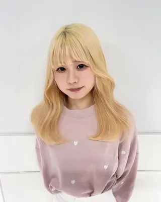 ロング カラー りおな/エクステ /ミルクティーカラーのヘアスタイル