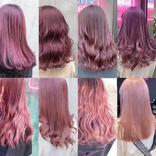 セミロング カラー メンズ JuNブリーチに 縮毛矯正するプロのヘアスタイル