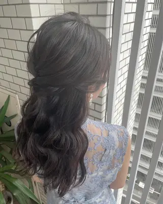 セミロング ヘアアレンジ キッズ PLUS縁所属・ヘアメイク10年から 美容師💄Anriのヘアスタイル