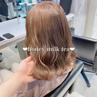 ミディアム カラー ヘアアレンジ メンズ キッズ お悩み解決美容師 💐AMIのヘアスタイル