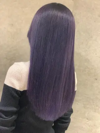 セミロング カラー ヘアアレンジ 髪質改善×ハイトーン 中田啄也のヘアスタイル