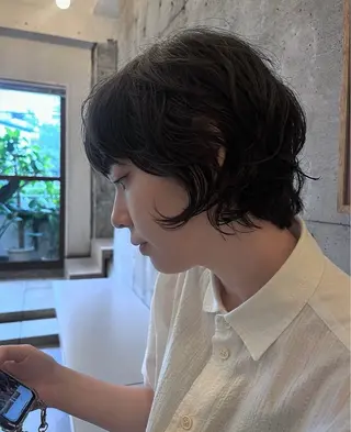 ショート パーマ 河村 雛花のヘアスタイル