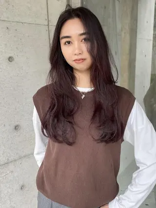 セミロング カラー 透明感カラー🪡🤍 nanao🤍🪡のヘアスタイル