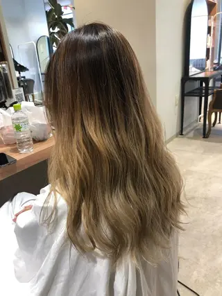セミロング カラー 💎エクステ専門店 BIZE梅田🇰🇷のヘアスタイル