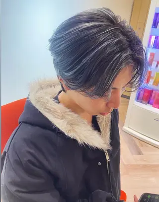 ショート カラー メンズ メンズ特化/フェザー /パーマ/伊勢元のヘアスタイル