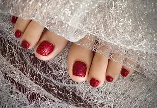 ネイル I-nailロング /ワンホン/キラキラのネイルデザイン