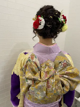 ヘアアレンジ ヘアセット☆ 髪質改善カラー☆まいのヘアスタイル